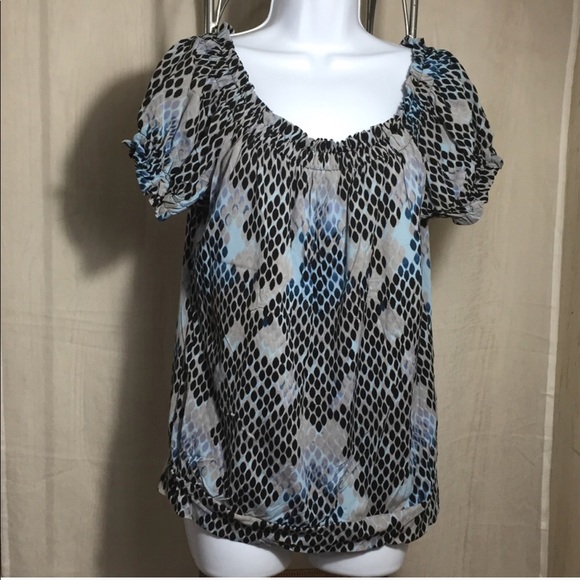 Worthington Banded Graphic Top Size M S18 - Picture 2 of 7